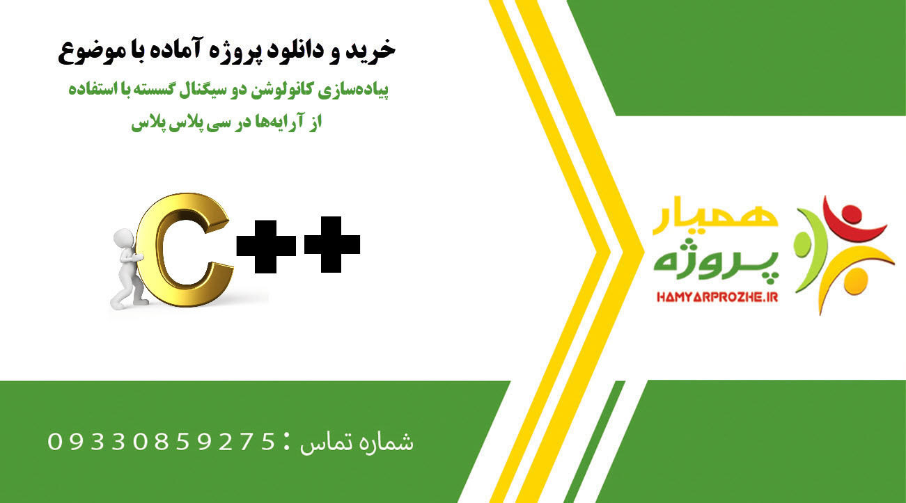 پیاده‌سازی کانولوشن دو سیگنال گسسته با استفاده از آرایه‌ها در سی پلاس پلاس